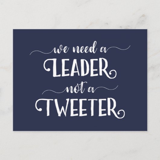 Grappige anti-Trump politieke leider niet tweeter Briefkaart (Voorkant)