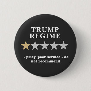 Grappige anti-Trump recensie Politieke humor Ronde Button 5,7 Cm