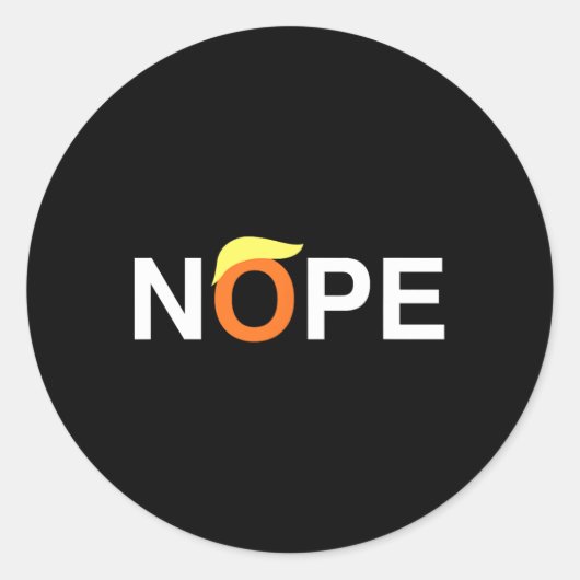 Grappige Anti-Trump Ronde Sticker (Voorkant)