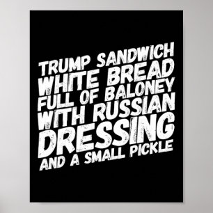 Grappige anti-trump sandwich Impeach Trump Politie Poster