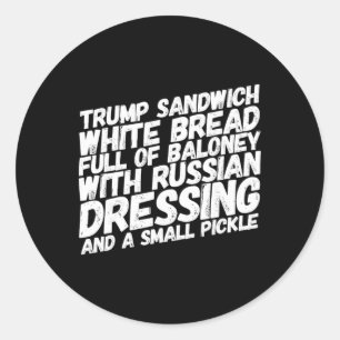 Grappige anti-trump sandwich Impeach Trump Politie Ronde Sticker