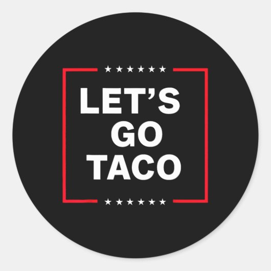Grappige anti Trump taco Ronde Sticker (Voorkant)