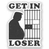 Grappige anti-Trump voor de gevangenis Sticker (Voorkant)