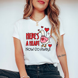 Grappige Anti-Valentijn Ganzen Hart Ballon T-shirt