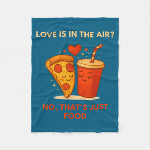 Grappige anti-valentijn pizza liefhebber - liefde fleece deken