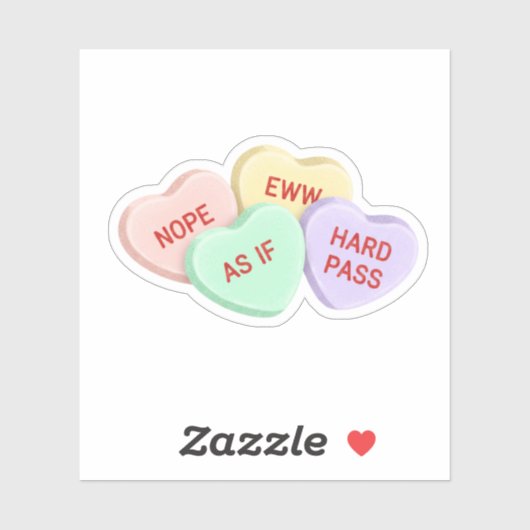 Grappige anti-Valentijn sarcastische gespreks snoe Sticker (Vel)