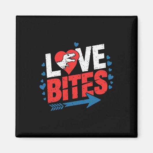 Grappige anti-valentijnsdag dinosaurus love bites  magneet (Voorkant)