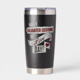 Grappige anti-valentijnsdag gelukkige verplichte g geïsoleerde drinkbeker