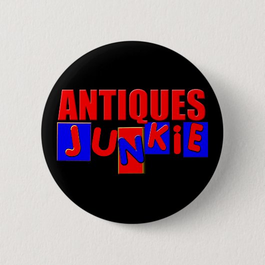 Grappige Antiek Ronde Button 5,7 Cm (Voorkant)