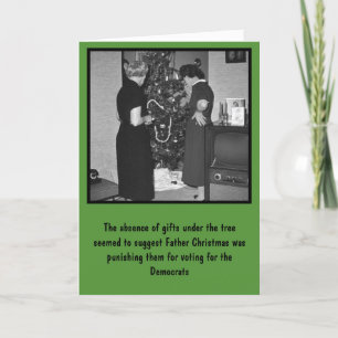 Grappige antiKerstmis van Democraten Feestdagen Kaart
