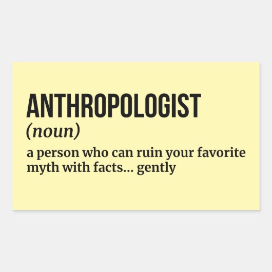 Grappige antropologische definitie Sticker (Voorkant)