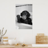 Grappige Apen Badkamer Print Vintage Stijl Dier (Keuken)