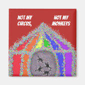 Grappige apen magneet (Voorkant)