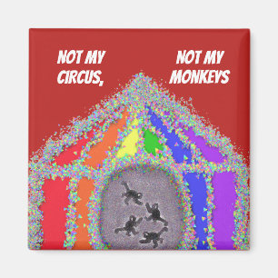 Grappige apen magneet