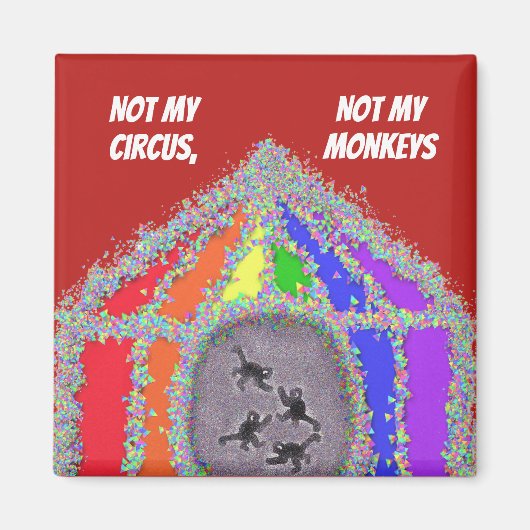 Grappige apen magneet (Voorkant)