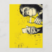 Grappige Apen Selfie Illustratie – Cool Chimpansee Briefkaart (Voorkant)