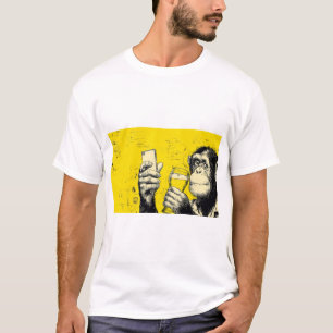 Grappige Apen Selfie Illustratie – Cool Chimpansee T-shirt
