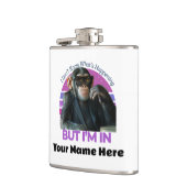 Grappige apennaam Ik weet niet wat er gebeurt Heupfles (Links)