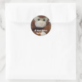 Grappige Apenstreken Ronde Sticker (Tas)