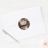 Grappige Apenstreken Ronde Sticker (Envelop)