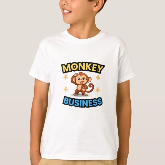 Grappige apenstreken t-shirt (Voorkant)