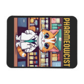 Grappige apotheek kat magneet (Horizontaal)