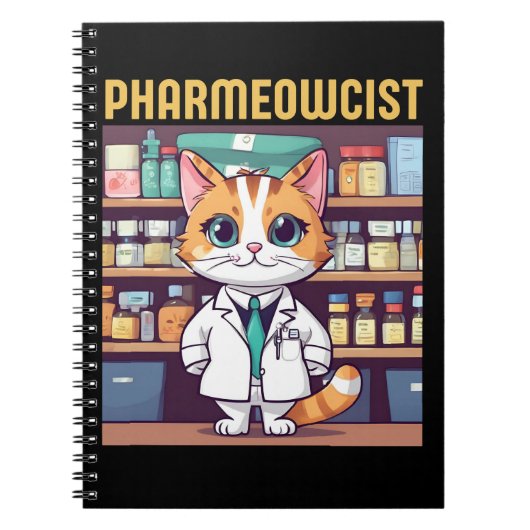 Grappige apotheek kat notitieboek (Voorkant)