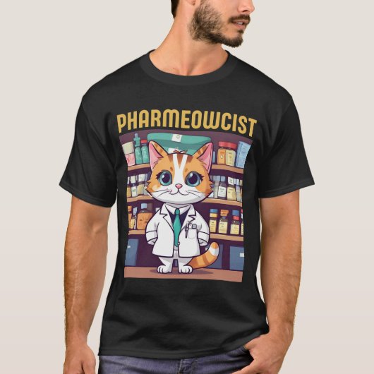Grappige apotheek kat t-shirt (Voorkant)