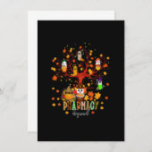 Grappige Apotheek Team Pompoen Pil Herfst Boom Dan Kaart (Voorkant / Achterkant)