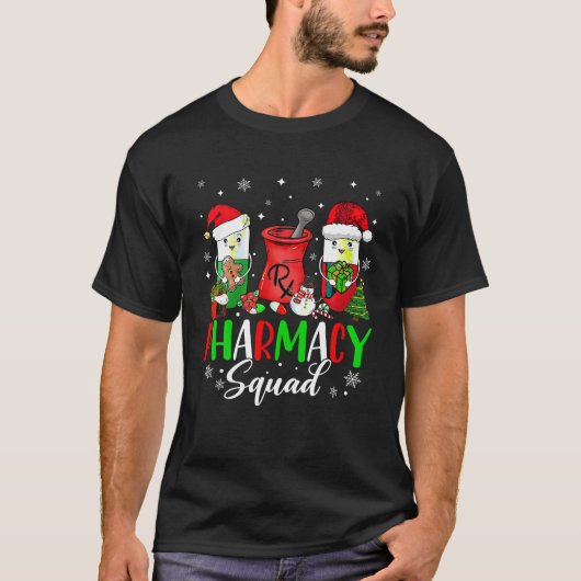 Grappige apotheek Tech Squad Kerst Matching Holid T-shirt (Voorkant)