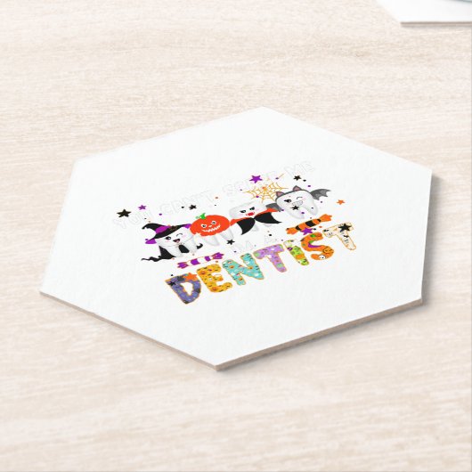 Grappige apotheek Technicus Apotheker Halloween Co Kartonnen Onderzetters (Schuin)