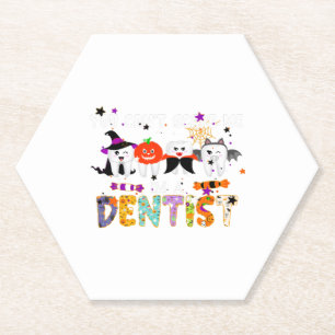 Grappige apotheek Technicus Apotheker Halloween Co Kartonnen Onderzetters