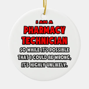Grappige apotheek technicus .. Zeer onwaarschijnli Keramisch Ornament