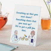 Grappige Apotheker Reclamebord Met Voetstuk (Insitu)
