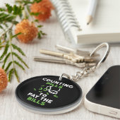 Grappige apotheker tellen pillen om de rekeningen sleutelhanger (Voorkant Rechts)