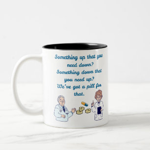 Grappige Apotheker Tweekleurige Koffiemok