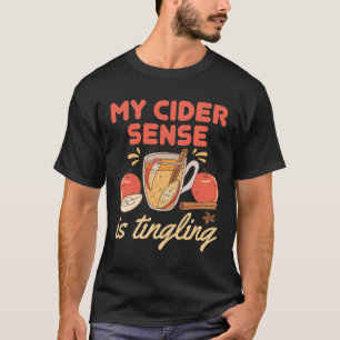 Grappige appel cider zin tintelt t-shirt