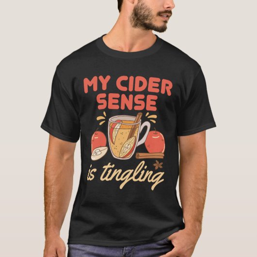 Grappige appel cider zin tintelt t-shirt (Voorkant)