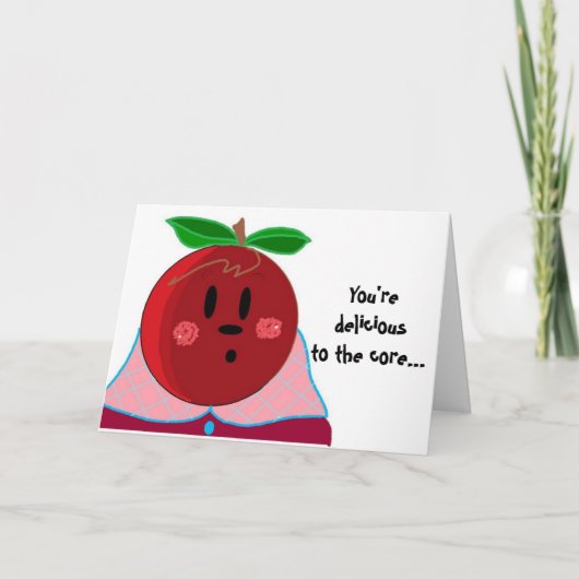 Grappige Appel Dame Verjaardag Kaart (Voorkant)