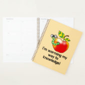 Grappige appel- en wormonderwijs woordspeling kuns planner (Display)