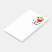 Grappige appel- en wormonderwijs woordspeling kuns post-it® notes (Schuin)