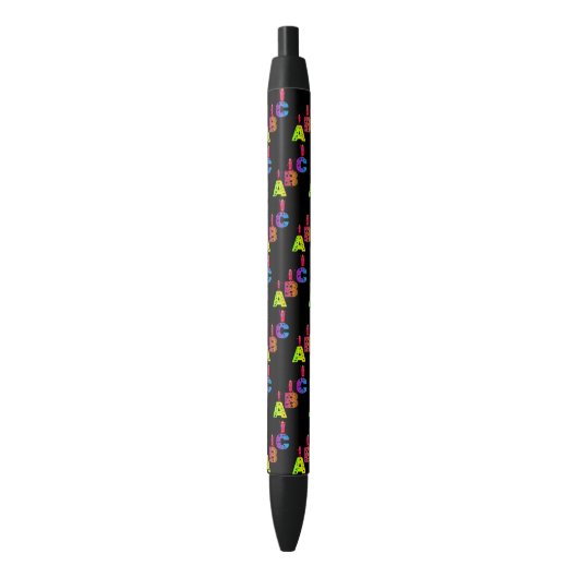 Grappige appels met ABC Zwarte Inkt Pen (Voorkant Verticaal)