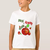 Grappige appels terug naar school t-shirt (Voorkant)