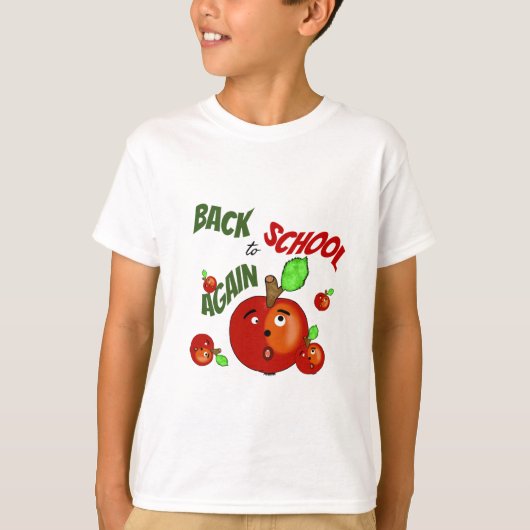 Grappige appels terug naar school t-shirt (Voorkant)