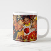 Grappige Apple Bobbing Ongeval Halloween Jumbo Mok (Rechts)