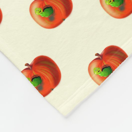 Grappige Apple fleece deken (Hoek)
