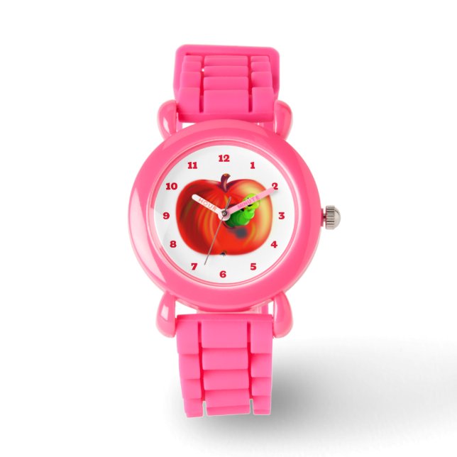 Grappige Apple Kinderhorloges Horloge (Voorkant)