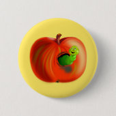 Grappige Apple Knop Ronde Button 5,7 Cm (Voorkant)