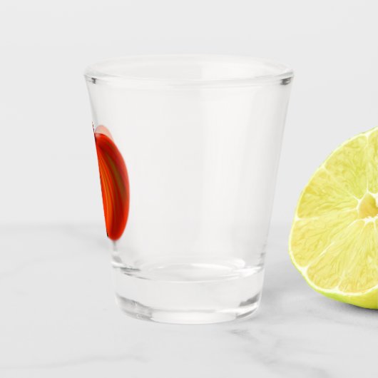 Grappige Apple Worm Shot Glass Glas (Rechts)