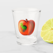 Grappige Apple Worm Shot Glass Glas (Voorkant)